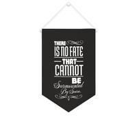 Yelolyio Striscione in tela con scritta "There is no Fate That Cannot Be Surmounted by Scorn". Striscione motivazionale da appendere alla parete, decorazione da parete per camera da letto, cameretta