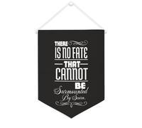 Yelolyio Striscione in tela con scritta "There is no fate that can't be surmounted by Scorn. Banner in tela 30,5 x 40,6 cm motivazionale da appendere alla parete bandiera decorativa in tela