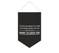 Yelolyio Striscione in tela con scritta "You're Not Alone You still have family people who care for you", 25,4 x 38,1 cm, motivazionale, da appendere alla parete, decorazione per camera da letto