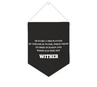 Yelolyio Striscione in tela motivazionale con scritta in lingua inglese "He Is Like A Tree Planted by Streams of Water", 25,4 x 30,5 cm, decorazione da parete per camera da letto, cameretta dei