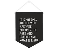 Yelolyio Striscione motivazionale in tela con scritta in lingua inglese "It Is Not Only The Old Who Are Wise", 30,5 x 40,6 cm, da appendere alla parete, decorazione decorativa per camera da letto