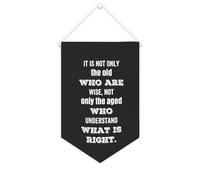Yelolyio Striscione motivazionale in tela con scritta in lingua inglese "It Is Not Only The Old Who Are Wise", 25,4 x 38,1 cm, da appendere alla parete, decorazione decorativa per camera da letto
