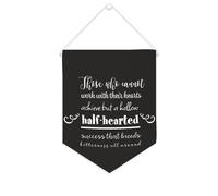 Yelolyio Striscione motivazionale in tela con scritta in lingua inglese "those who can't work with their Hearts Achieve But A Hollow Canvas Banner 25,4 x 30,5 cm motivazionale da appendere alla parete