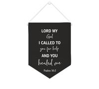 Yelolyio Striscione su tela con scritta "Lord My God,I Callled to You for Help", 25,4 x 30,5 cm, motivazionale, da appendere alla parete, decorazione per camera da letto, cameretta dei bambini