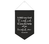 Yelolyio Striscione su tela con scritta "Lord My God,I Callled to You for Help", 25,4 x 38,1 cm, motivazionale, da appendere alla parete, decorazione per camera da letto, cameretta dei bambini