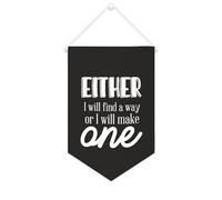 Yelolyio Striscione su tela motivazionale con scritta "Either I Will Find A Way,or I Will Make One", 25,4 x 38,1 cm, decorazione da parete per camera da letto, cameretta dei bambini, decorazione per
