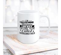 Yelolyio Tazza bianca in ceramica IAM con citazioni, tazza da tè bianca, regalo per mamma, papà, nonna, nonno, donne, uomini, 425,2 g