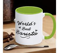 Yelolyio Tazza da tè barista World's Best Barista Tazze da caffè in ceramica Tazze da tè Tazza da tè Tazza da tè Tazza da tè 325 ml Regali di compleanno per caffè tè cioccolata calda latte vino