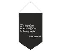 Yelolyio The Lamp of the Wicked is Snuffed Out, striscione motivazionale da appendere alla parete, 25 x 38 cm, decorazione da parete per camera da letto, cameretta dei bambini, decorazione per la casa