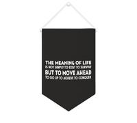 Yelolyio The Meaning of Life Is Not Simply to Exist to Survive, striscione in tela motivazionale da appendere alla parete, 25,4 x 38,1 cm, decorazione da parete decorativa per camera da letto, asilo