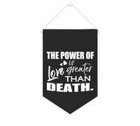 Yelolyio The Power of Love Is Greater Than Death - Striscione su tela motivazionale da appendere alla parete, striscione decorativo per la casa, per soggiorno, camera da letto, ufficio, regali per le