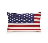 Yelolyio United_States Of America, federa per cuscino con bandiera nazionale degli Stati Uniti d'America, federa per cuscino per ufficio, soggiorno, camera da letto, divano, 40,6 x 61 cm, in cotone e