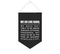 Yelolyio We Do Live - Striscione in tela dura, 25,4 x 38,1 cm, motivazionale, da appendere alla parete, decorazione da parete per camera da letto, cameretta dei bambini, decorazione per la casa