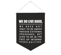 Yelolyio We Do Live - Striscione in tela dura, 30,5 x 40,6 cm, motivazionale, da appendere alla parete, decorazione da parete per camera da letto, cameretta dei bambini, decorazione per la casa