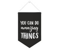 Yelolyio You Can Do Amazing Things - Striscione in tela motivazionale da appendere alla parete, 25,4 x 38,1 cm, decorazione da parete per camera da letto, cameretta dei bambini, decorazione per la