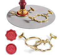 Yelsky 2 Stampi in Metallo per Sigilli in Cera Con Forma Rotonda e Floreale per Timbro da 1 Pollice, Silicone per Sigilli in Cera per Matrimonio, Inviti, Buste, Regalo
