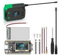 YELUFT 1 scheda di sviluppo ESP32 LoRa V4 con batteria da 3000 mAh e set di alloggiamento, supporta WiFi, Bluetooth, trasferimento dati LoRa 868 MHz per Meshtastic LoRaWAN Arduino
