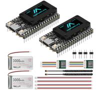 YELUFT 2 schede di sviluppo pre-saldate ESP32 LoRa V4 con modulo GNSS, batteria da 3000 mAh, WLAN integrato Bluetooth SX1262 868 MHz LoRa, display OLED da 0,96 pollici, interfaccia USB-C per tastiera