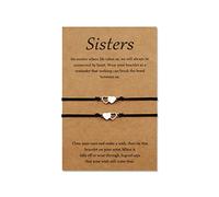 YELUWA 2/3/4/5 Pezzi Sorelle Bracciale Migliore Amicizia BFF Bestie Cuore Corrispondente Lunga Distanza Bracciali Regalo per Ragazze adolescenti Donne Madre Figlia