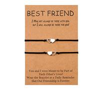YELUWA 2/3/4/5 Pezzi Sorelle Bracciale Migliore Amicizia BFF Bestie Cuore Corrispondente Lunga Distanza Bracciali Regalo per Ragazze adolescenti Donne Madre Figlia