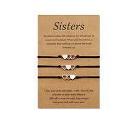 YELUWA 2/3/4/5 Pezzi Sorelle Bracciale Migliore Amicizia BFF Bestie Cuore Corrispondente Lunga Distanza Bracciali Regalo per Ragazze adolescenti Donne Madre Figlia