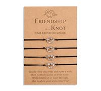 YELUWA 2/3/4/5 Pezzi Sorelle Bracciale Migliore Amicizia BFF Bestie Cuore Corrispondente Lunga Distanza Bracciali Regalo per Ragazze adolescenti Donne Madre Figlia
