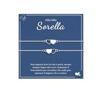 YELUWA 2 Pcs Regalo Sorella, Regali per Sorelle, Bracciale da Cuore