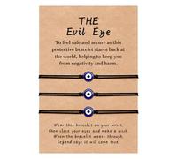 YELUWA 3Pcs Nero Bracciale Malocchio Filo Nero del Destino Bracciale Occhio Turco Evil Eye Braccialetto Kabbalah Rakhi Portafortuna Regali per Famiglia Amici Uomo Donne Ragazzi Ragazze Protezione