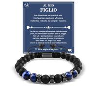 YELUWA Bracciale Mamma E Figlio, Bracciale a Mio Figlio Regalo per Figli, Regalo Compleanno per Figli Blu