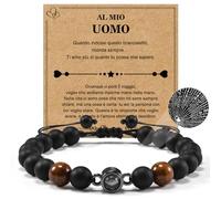 YELUWA Ti Amo in 100 Lingue Bracciale Da Uomo, Al Mio Uomo Bracciale Regali San Valentino per Lui Regalo Fidanzato Amore Regalo Marito Compleanno Anniversario Matrimonio per Lui