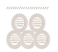 Yelvera 5 coperture per prese d'aria per tettuccio camper, realizzate per condotti da 10,2 cm a 12,7 cm, con feritoie girevoli per regolare la traiettoria del flusso d'aria