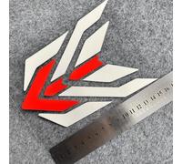 Yelvera Adesivi riflettenti in PVC progettati per parabrezza anteriore di moto e scooter per migliorare la reazione del conducente in condizioni di scarsa illuminazione (argento + rosso)