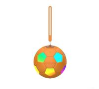 Yelvera Altoparlante senza fili a forma di pallone da calcio resistente all'acqua con effetti visivi a LED a dispersione del suono a 360 gradi e funzionalità doppio altoparlante (arancione)