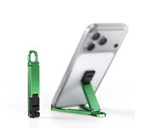 Yelvera Il supporto triangolare per telefono in lega di alluminio supporta il rapido riorientamento da verticale a orizzontale per un uso flessibile (verde)