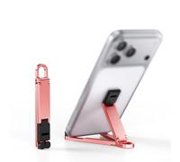 Yelvera Il supporto triangolare per telefono in lega di alluminio supporta un rapido riorientamento da verticale a orizzontale per un uso flessibile (rosa)