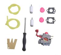Yelvera Kit carburatore per soffiatore WT-875 BVM200C BVM200VS GBV325 Flusso migliorato Set completo include guarnizioni, tubi, filtri, cacciavite, 11 pezzi, robusto, uso esterno, facile da installare
