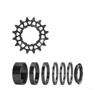 Yelvera Kit di conversione a velocità singola con coogset in alluminio 16T e 18T per una migliore stabilità della catena durante le corse intense (nero - 16T)