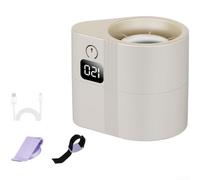 Yelvera Mini ventilatore con display digitale che mostra lo stato della batteria e 4 opzioni di vento, ricaricabile tramite USB per ambienti interni ed esterni (colore caffè latte)