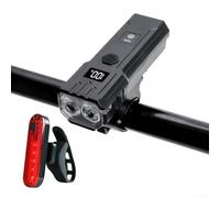 Yelvera Robusta luce anteriore per bicicletta costruita per uso notturno con batteria ricaricabile USB e messa a fuoco stabile del fascio per un chiaro riconoscimento del percorso (C)