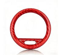 Yelvera Strisce decorative per bocchetta dell'aria condizionata per interni in fibra di carbonio per Fiat 500 per Abarth 2012-2019, colore nero e rosso, si adattano alle prese d'aria del cruscotto