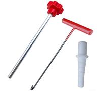 Yelvera Strumento centrale per valvole di pneumatici tubeless e moto, per installazione ed estrazione di valvole dei pneumatici tubeless (rosso)