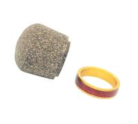 Yelvera Tappo a coda in sughero di gomma di precisione con anima in alluminio e gruppo decorativo dell'anello decorativo del filo metallico di identificazione di 23mm (D)