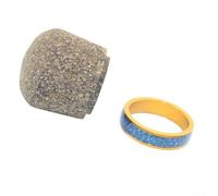 Yelvera Tappo di coda in sughero di gomma di precisione con anima in alluminio e gruppo decorativo dell'anello decorativo del filo metallico di identificazione di 23mm (H)