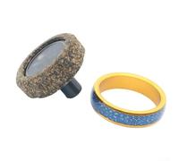 Yelvera Tappo di coda in sughero di gomma di precisione con anima in alluminio e gruppo decorativo dell'anello decorativo del filo metallico di identificazione di 23mm (B)