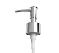 Yelvera Testa della pompa per dispenser di sapone liquido con collo standard 28/400, compatibile con contenitori di più marche per uso personale e professionale (argento)