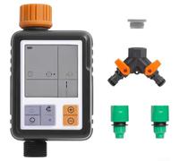 Yelvera Timer digitale a doppia uscita per irrigazione automatica da giardino con programmazione regolabile da 1 secondo a 300 minuti per ciclo