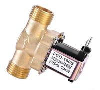 Yelvera Valvola solenoide in ottone normalmente chiusa AC 220 V 1/2 pollice per l'uso in distributori di acqua, lavatrici, attrezzature industriali e giardini (12 V)
