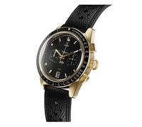 YEMA Rallygraf Oro Acciaio Ibrido Meccanico Quarzo Nero Orologio Data Uomo