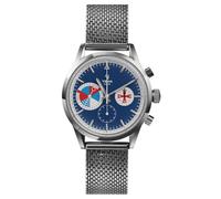 YEMA Yachtingraf Cronografo Acciaio Ibrido Meccanico Quarzo Blu Orologio Uomo