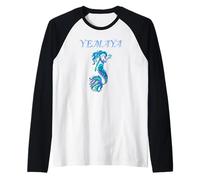 Yemaya Orishas Goddess Ifa Yoruba Religion Gift Water Deity Maglia con Maniche Raglan